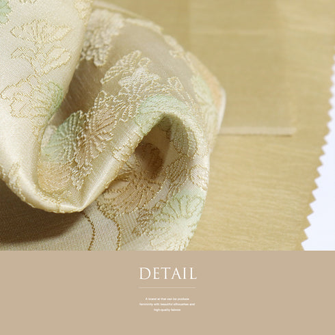 帯締め・帯揚げセット リサイクル お洒落 平組紐 ちりめん ブラウン 正絹 新品・未使用品 ぼかし 花柄