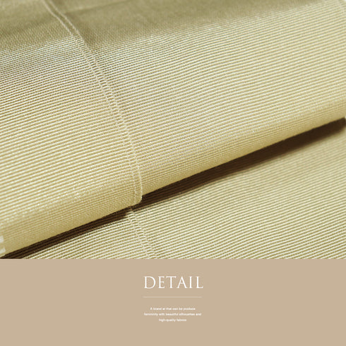 角帯 リサイクル 帯丈410cm 全通 千鳥格子柄 ベージュ 正絹 Sランク カジュアル お洒落