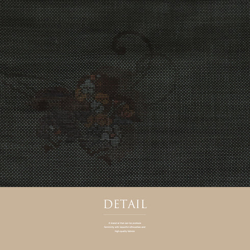 紬 リサイクル 身丈158.8cm 裄63cm 袷 グレー Mサイズ カジュアル お洒落 正絹 広衿 Aランク