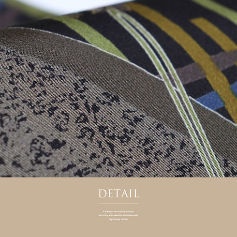 名古屋帯 リサイクル 帯丈420cm 全通 櫛柄 鞠柄 簪柄 ブラウン LLサイズ 正絹 Sランク お洒落