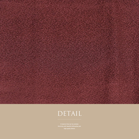 色無地 リサイクル 身丈159cm 裄62.8cm 袷 レッド Mサイズ セミフォーマル しつけ糸 正絹 広衿 地紋あり Sランク