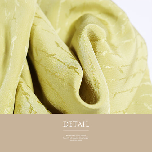 長襦袢 リサイクル 長襦袢 身丈130.8cm 裄67cm 袷 地紋 イエロー Lサイズ お洒落 正絹 Sランク