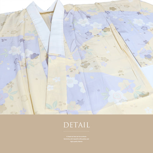 長襦袢 リサイクル 長襦袢 身丈120.8cm 裄62.6cm 袷 桜柄 多色 Sサイズ お洒落 正絹 袖無双 Sランク