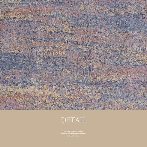 小紋 リサイクル 身丈162cm 裄68cm 袷 陶彩染め 加藤唐九郎 ゆったりサイズ 膨れ織り パープル Lサイズ お洒落 カジュアル 正絹 広衿 Sランク