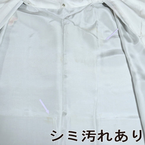 訪問着 リサイクル 身丈155cm 裄65.2cm 袷 花唐草柄 金駒刺繍 箔 グリーン Sサイズ セミフォーマル お洒落 正絹 広衿 Bランク