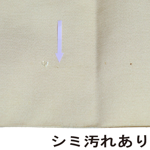 名古屋帯 リサイクル 帯丈356cm ポイント柄 華文に雲取り柄 つづれ織り ベージュ Sサイズ 正絹 Bランク お洒落