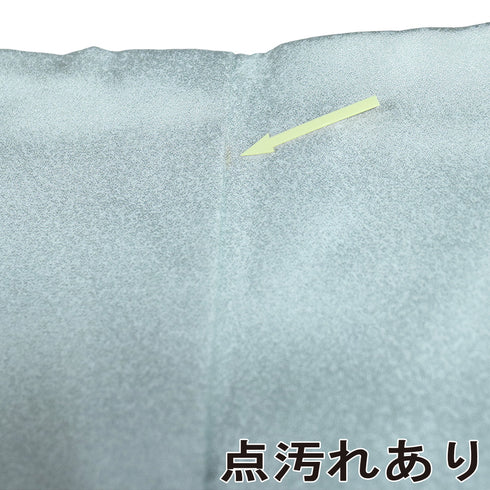 付下げ リサイクル 身丈160.8cm 裄62.4cm 袷 花籠柄 ブルー Lサイズ セミフォーマル 落款 正絹 広衿 Aランク