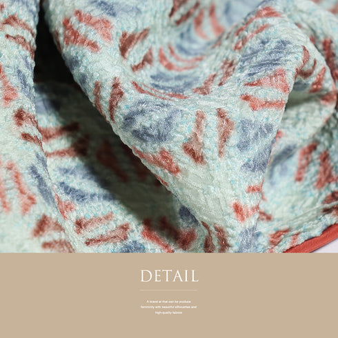 小紋 リサイクル 身丈166.7cm 裄65.6cm 袷 総絞り 麻の葉模様 ブルー LLサイズ お洒落 カジュアル 正絹 広衿 Sランク