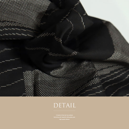 大島紬 リサイクル 身丈162.3cm 裄49.5cm 袷 デザイン縞模様 ブラウン Lサイズ お洒落 カジュアル 証紙 しつけ糸 正絹 広衿 Sランク