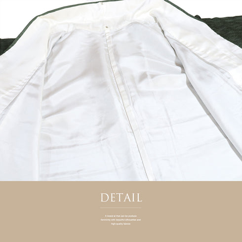 付下げ リサイクル 身丈157.2cm 裄62.4cm 袷 胡蝶蘭 草花柄 箔 グリーン Mサイズ フォーマル セミフォーマル 正絹 広衿 Sランク