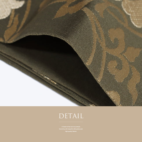 袋帯 リサイクル 帯丈432cm 六通 牡丹唐草柄 徳扇 グリーン Sサイズ 正絹 Sランク セミフォーマル お洒落