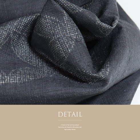 紬 リサイクル 身丈169.8cm 裄68.4cm 単衣 デザイン七宝柄 ゆったりサイズ 結城紬 グレー LLサイズ お洒落 カジュアル 証紙 しつけ糸 正絹 広衿 Sランク