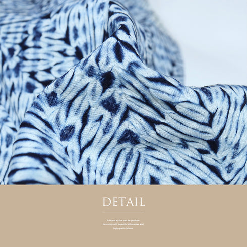 浴衣 リサイクル 夏着物 身丈159.8cm 裄66.2cm 夏物 絞り 杢目絞り ネイビー Mサイズ カジュアル 木綿 洗える着物 バチ衿 Cランク