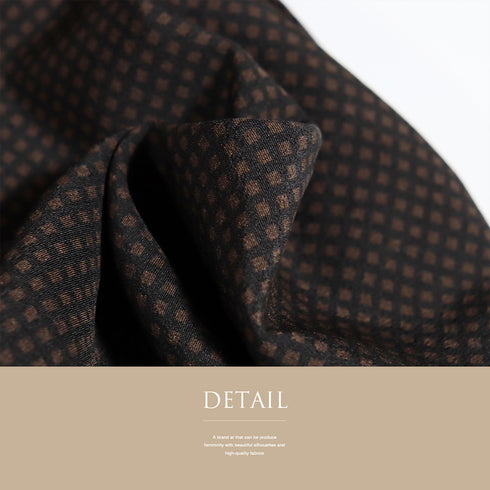 江戸小紋 リサイクル 身丈162.5cm 裄68.4cm 袷 角通し ブラウン Lサイズ お洒落 カジュアル 正絹 広衿 Sランク