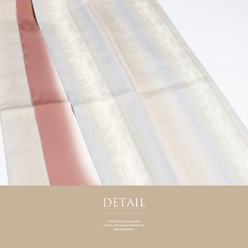 結城紬 リサイクル 身丈156.7cm 裄70.4cm 袷 草花柄 織人 倉持愛子 縦ぼかし グレー Mサイズ お洒落 カジュアル 証紙 しつけ糸 正絹 広衿 Sランク