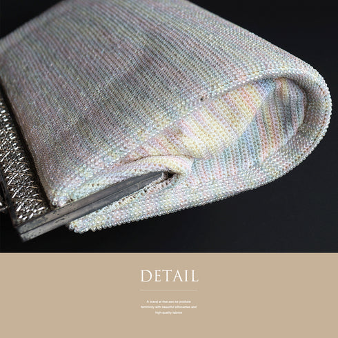 ビーズバック リサイクル 小銭入れセット お洒落 カジュアル 横幅21.5cm 高さ14cm マチ5cm Aランク 和装小物 ET-199