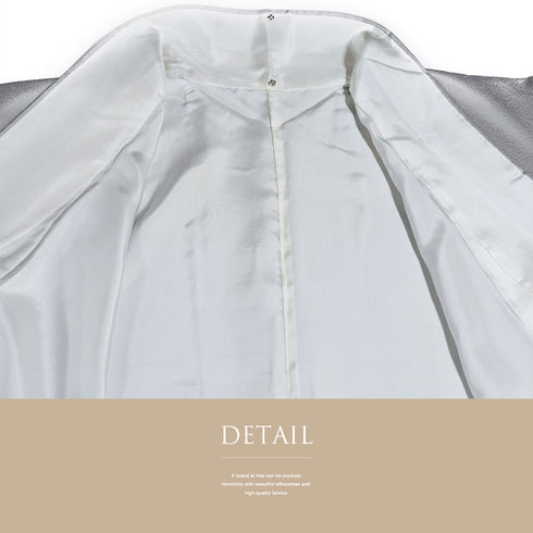 付下げ リサイクル 身丈167cm 裄68.6cm 袷 和楽器柄 グレー LLサイズ フォーマル セミフォーマル 正絹 広衿 Aランク