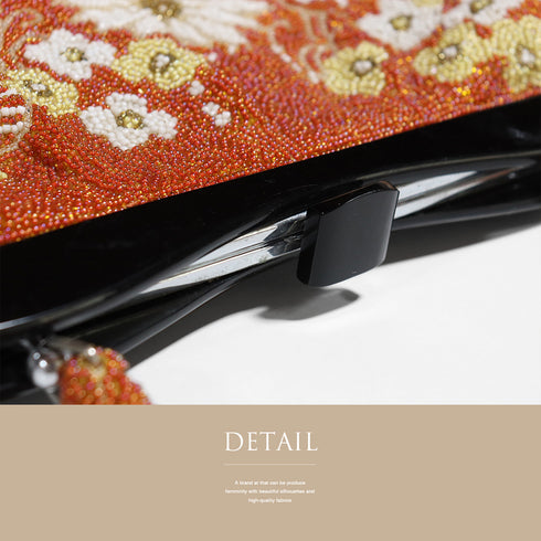 バッグ オレンジ ビーズ Aランク ビーズバック