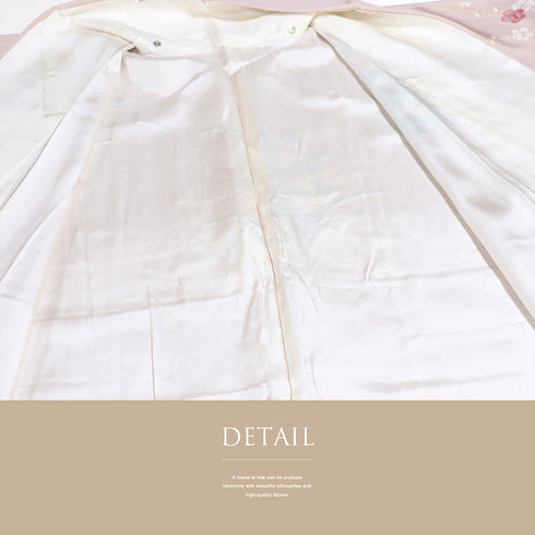 訪問着 リサイクル 身丈165.3cm 裄68cm 袷 菊や花各種柄 相良刺繍 ピンク Lサイズ フォーマル セミフォーマル 正絹 広衿 Aランク