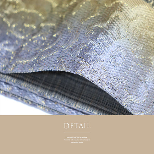 袋帯 リサイクル 帯丈452cm 六通 地紋に縦ぼかし柄 多色 Lサイズ 正絹 Sランク セミフォーマル お洒落