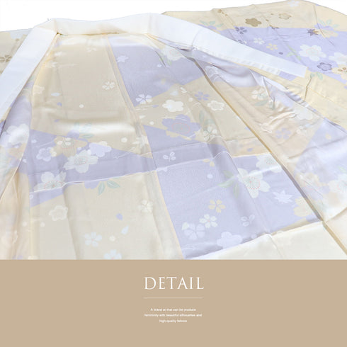 長襦袢 リサイクル 長襦袢 身丈120.8cm 裄62.6cm 袷 桜柄 多色 Sサイズ お洒落 正絹 袖無双 Sランク