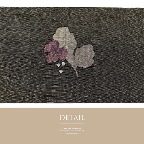 名古屋帯 リサイクル 帯丈383cm ポイント柄 葡萄柄 綴れ織り はればれ加工 ブラウン Lサイズ 正絹 新品・未使用品 お洒落 落款