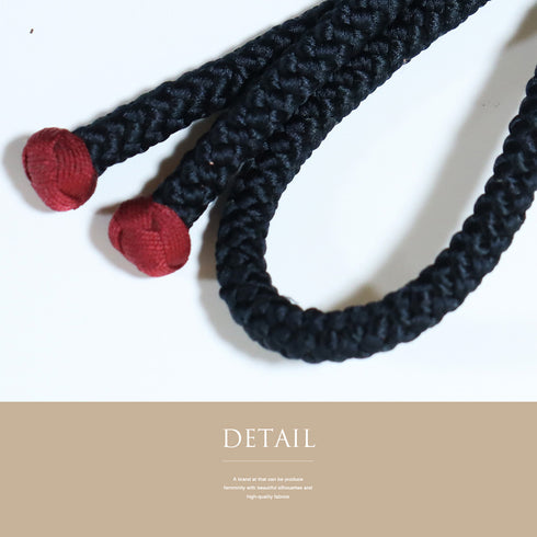 帯締め・帯揚げセット リサイクル 手組紐 ブラウン 正絹 新品・未使用品 千鳥格子