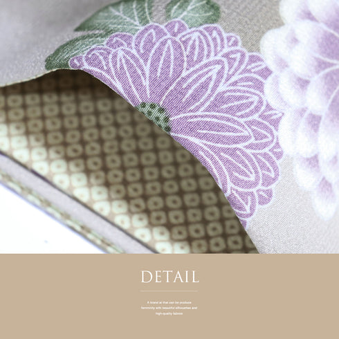 京袋帯 リサイクル 帯丈384cm 全通 菊柄 一重太鼓 撫松庵 ベージュ Lサイズ ポリエステル 新品・未使用品 カジュアル お洒落