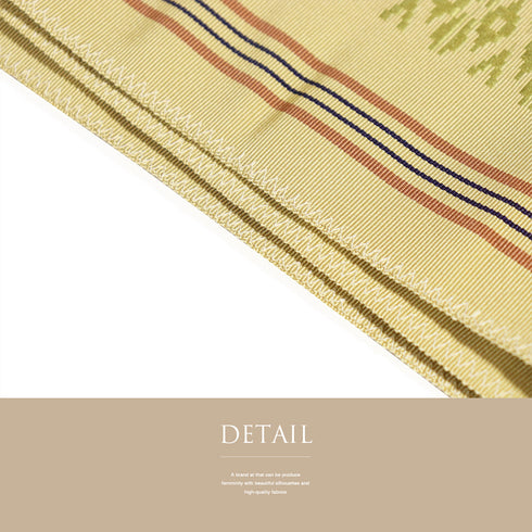 名古屋帯 リサイクル 帯丈365cm 全通 献上柄 イエロー Mサイズ 正絹 Sランク カジュアル お洒落