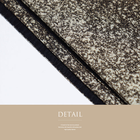 袋帯 リサイクル 帯丈510cm 全通 たたき 幾何学柄 菊樹染 ブラウン LLサイズ 正絹 新品・未使用品 お洒落