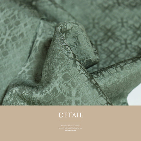 小紋 リサイクル 身丈小紋 リサイクル 身丈156.5cm 裄64.4cm 袷 松葉模様 小花柄刺繍 ガード加工 地紋 グリーン Mサイズ お洒落 しつけ糸 正絹 広衿 Sランク 裄64.4cm 袷 松葉模様 小花柄刺繍 ガード加工 地紋 グリーン Mサイズ お洒落 しつけ糸 正絹 広衿 Sランク