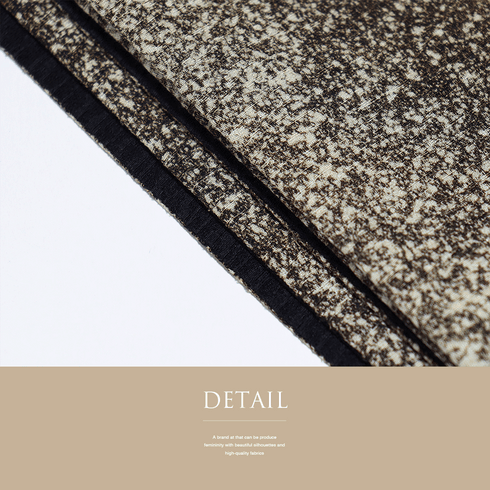 袋帯 リサイクル 帯丈510cm 全通 たたき 幾何学柄 菊樹染 ブラウン LLサイズ 正絹 新品・未使用品 お洒落