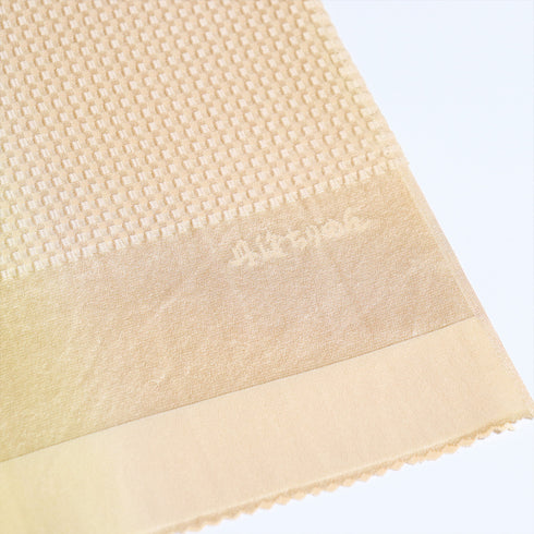 帯揚げ リサイクル お洒落 ちりめん 正絹 イエロー 縦ぼかし柄 丹後ちりめん 未使用品 AG-1278