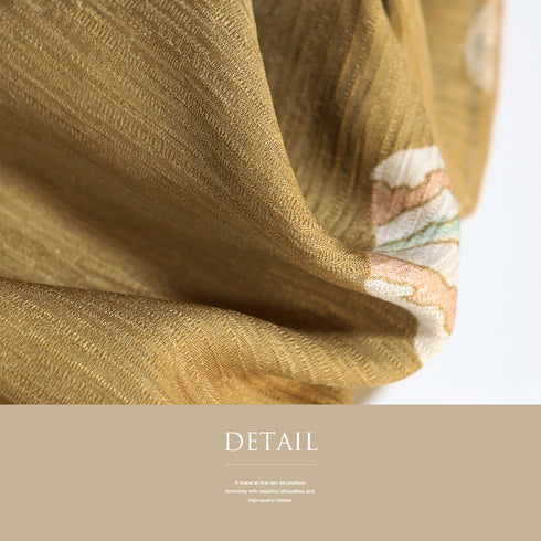 小紋 リサイクル 身丈151.8cm 裄63.4cm 袷 地紋 ブラウン Sサイズ お洒落 カジュアル 正絹 広衿 Sランク