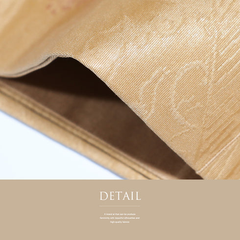 名古屋帯 リサイクル 帯丈352.5cm 六通 丸に鳥や華文柄 ブラウン Sサイズ 正絹 Sランク お洒落