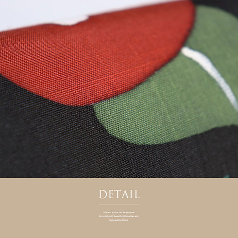 名古屋帯 リサイクル 帯丈379cm ポイント柄 椿柄 浜紬 型染め 竹久夢二 名作シリーズ ブラック Mサイズ 正絹 新品・未使用品 お洒落 カジュアル