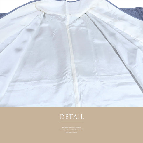 付下げ リサイクル 身丈174.5cm 裄70.4cm ゆったりサイズ 袷 草花柄 地紋 ブルー LLサイズ セミフォーマル お洒落 正絹 広衿 Sランク