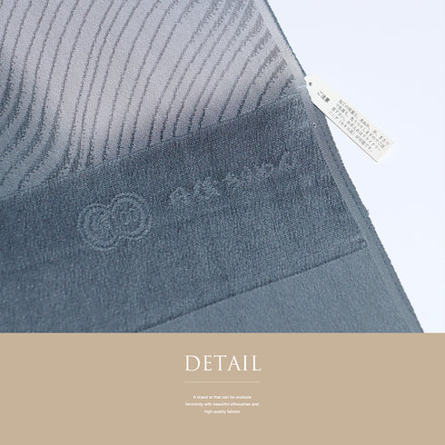 帯揚げ リサイクル お洒落 カジュアル 綸子 正絹 グレー 斜めぼかし 新品・未使用品 AG-1224