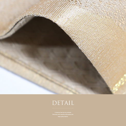 名古屋帯 リサイクル 帯丈367.5cm 六通 華文柄 箔 ゴールド Mサイズ 正絹 Sランク セミフォーマル お洒落