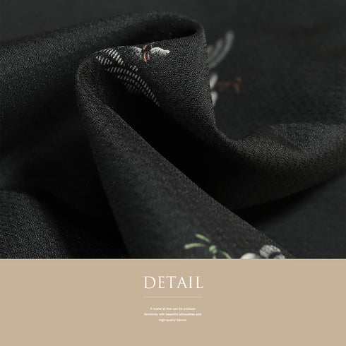 小紋 リサイクル 身丈157.5cm 裄63.6cm 単衣 青海波にひょうたん柄 地紋 ブラック Mサイズ お洒落 カジュアル ポリエステル 洗える着物 広衿 Aランク