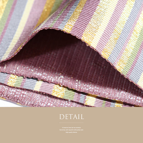 袋帯 リサイクル 帯丈452cm ポイント柄 幾何学模様 多色 Lサイズ 正絹 新品・未使用品 お洒落 カジュアル