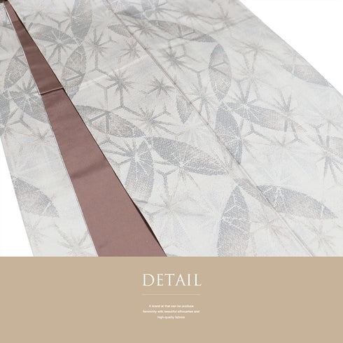 大島紬 リサイクル 身丈151.3cm 裄62.8cm 袷 麻の葉柄 薬草染め 車輪梅 赤土 パープル Sサイズ お洒落 カジュアル 証紙 正絹 広衿 Sランク