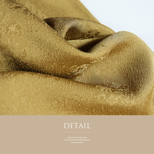 色無地 リサイクル 身丈156cm 裄62.4cm 袷 イエロー Mサイズ セミフォーマル お洒落 一つ紋 しつけ糸 正絹 広衿 地紋あり Sランク