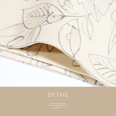 名古屋帯 リサイクル 帯丈373cm 全通 辻が花風 アイボリー Mサイズ 正絹 Sランク お洒落