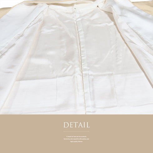 色留袖 リサイクル 身丈160.8cm 裄66.4cm 袷 花や橋柄 金駒刺繍 ベージュ Lサイズ 一つ紋 正絹 広衿 Aランク