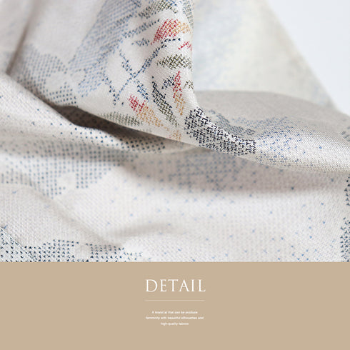 紬 リサイクル 身丈167cm 裄66.6cm 袷 雪輪に花柄 アイボリー LLサイズ カジュアル お洒落 正絹 広衿 Sランク