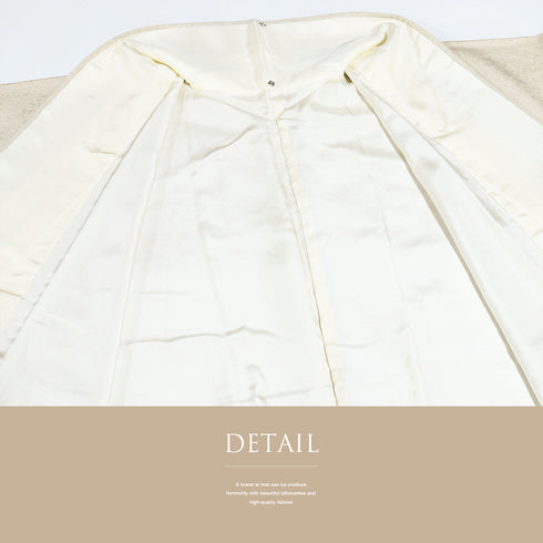 訪問着 リサイクル 身丈165cm 裄72cm 袷 地紋 ブラウン Lサイズ お洒落 セミフォーマル 落款 一つ紋 正絹 広衿 Sランク