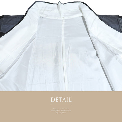 付下げ リサイクル 身丈155.5cm 裄63.2cm 袷 大島紬 ボーダー柄 絣柄 ネイビー サイズ お洒落 カジュアル 正絹 広衿 Aランク