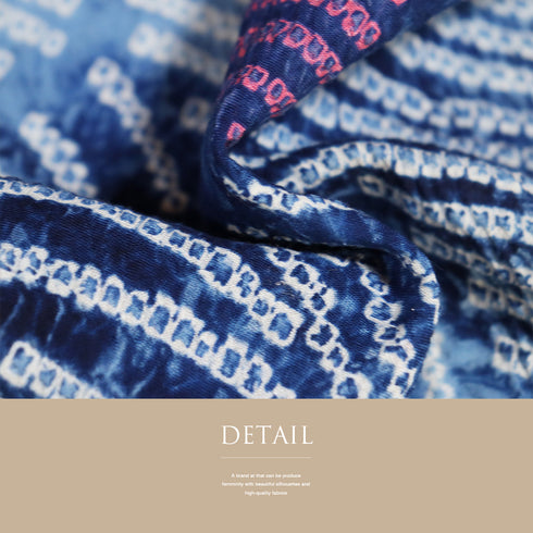 浴衣 リサイクル 夏着物 身丈158.5cm 裄63cm 夏物 絞り あやめ柄 ネイビー Mサイズ カジュアル 木綿 洗える着物 バチ衿 Aランク