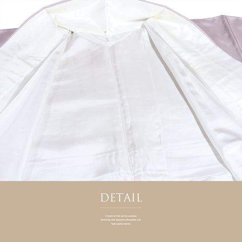 訪問着 身丈174.5cm 裄66.8cm 袷 紬 蔦や花模様 高尾健三 パープル LLサイズ お洒落 正絹 広衿 Sランク